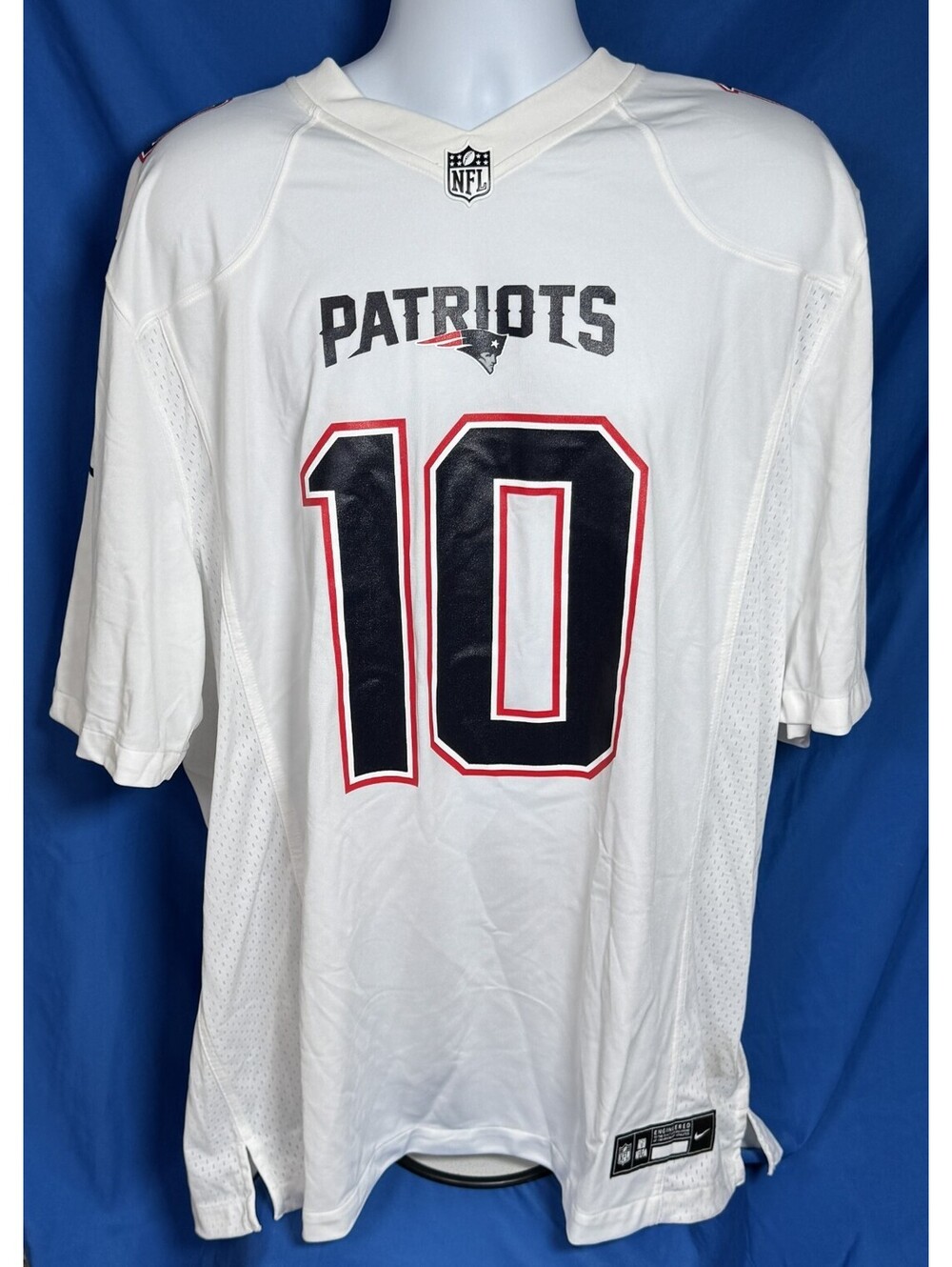 Nike New England Patriots Drake Maye White Jersey Mens XXL NEW